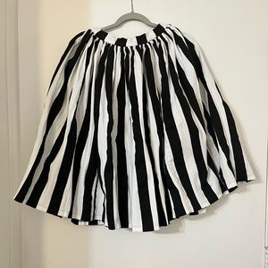 Pinup Couture Black and White Stripe Bella Swing Skirt